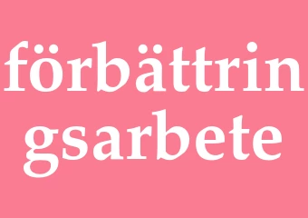 Synonym förbättringsarbete