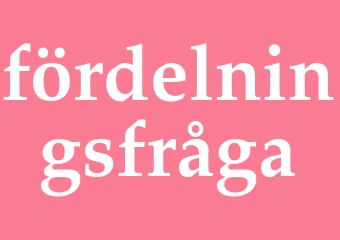 Synonym fördelningsfråga