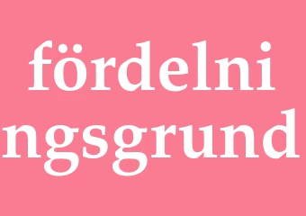 Synonym fördelningsgrund