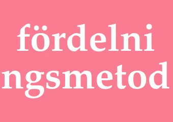 Synonym fördelningsmetod