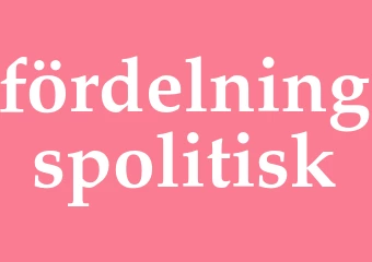 Synonym fördelningspolitisk