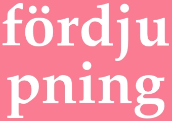 Synonym fördjupning