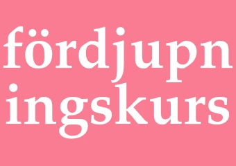 Synonym fördjupningskurs