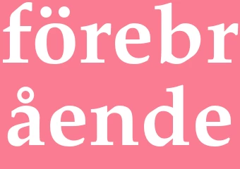 Synonym förebrående