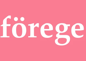 Synonym förege