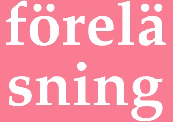 Synonym föreläsning