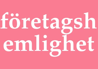 Synonym företagshemlighet