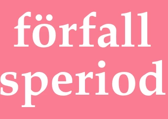 Synonym förfallsperiod