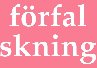 Synonym förfalskning
