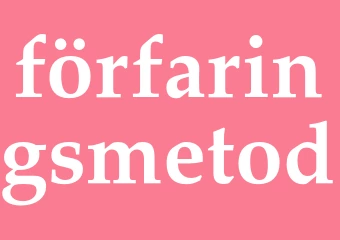 Synonym förfaringsmetod