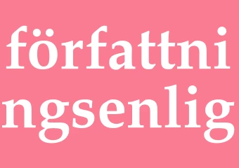 Synonym författningsenlig