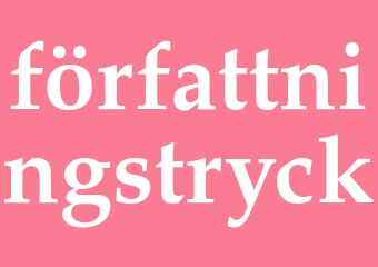 Synonym författningstryck