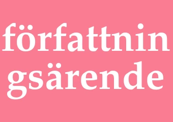 Synonym författningsärende