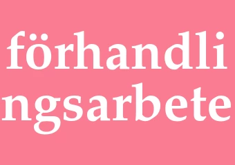 Synonym förhandlingsarbete
