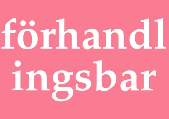 Synonym förhandlingsbar