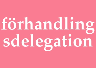 Synonym förhandlingsdelegation