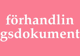 Synonym förhandlingsdokument
