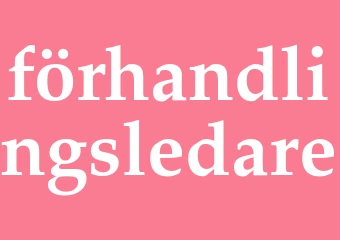 Synonym förhandlingsledare