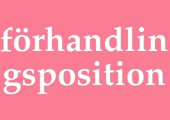 Synonym förhandlingsposition