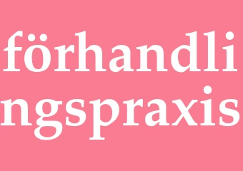 Synonym förhandlingspraxis