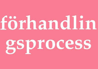 Synonym förhandlingsprocess
