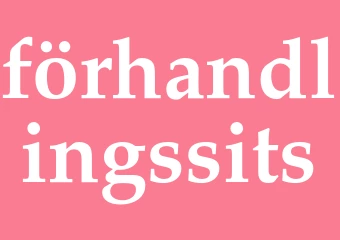 Synonym förhandlingssits
