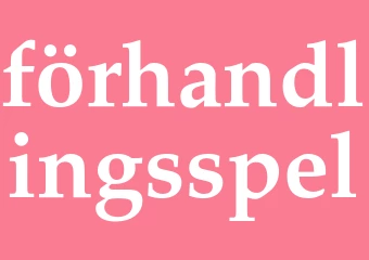 Synonym förhandlingsspel