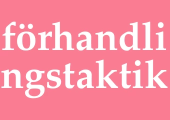 Synonym förhandlingstaktik