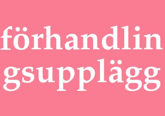 Synonym förhandlingsupplägg