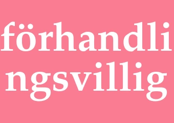 Synonym förhandlingsvillig