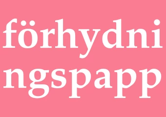 Synonym förhydningspapp