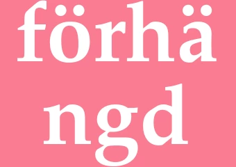 Synonym förhängd