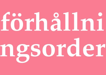 Synonym förhållningsorder