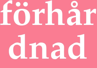 Synonym förhårdnad