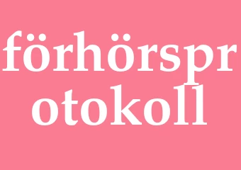 Synonym förhörsprotokoll
