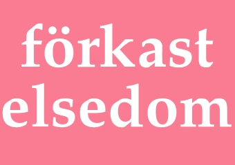 Synonym förkastelsedom