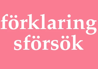 Synonym förklaringsförsök