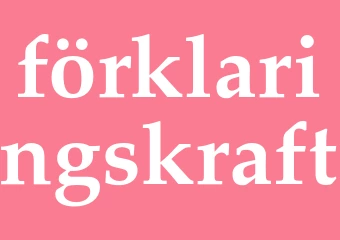 Synonym förklaringskraft