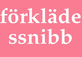 Synonym förklädessnibb
