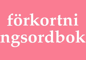 Synonym förkortningsordbok