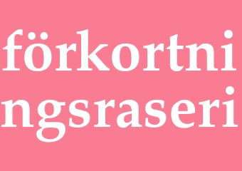 Synonym förkortningsraseri