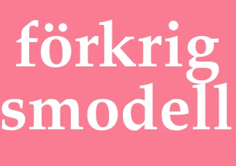 Synonym förkrigsmodell