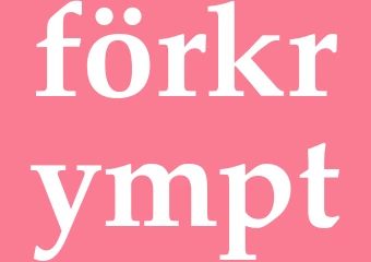 Synonym förkrympt