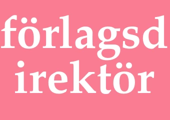 Synonym förlagsdirektör