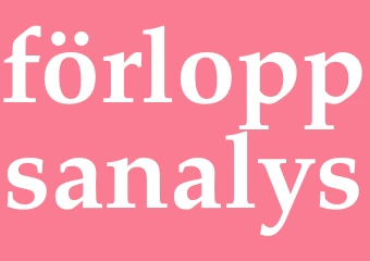 Synonym förloppsanalys
