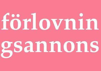 Synonym förlovningsannons