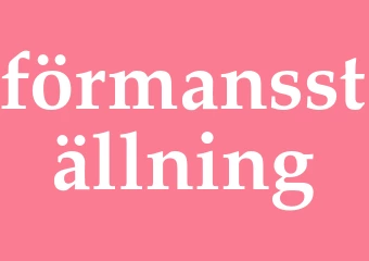 Synonym förmansställning