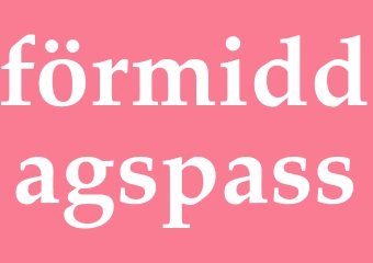 Synonym förmiddagspass