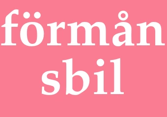 Synonym förmånsbil