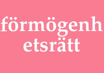Synonym förmögenhetsrätt